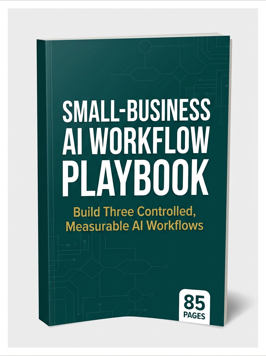 Small-Business AI Workflow Playbook — PDF guide cover